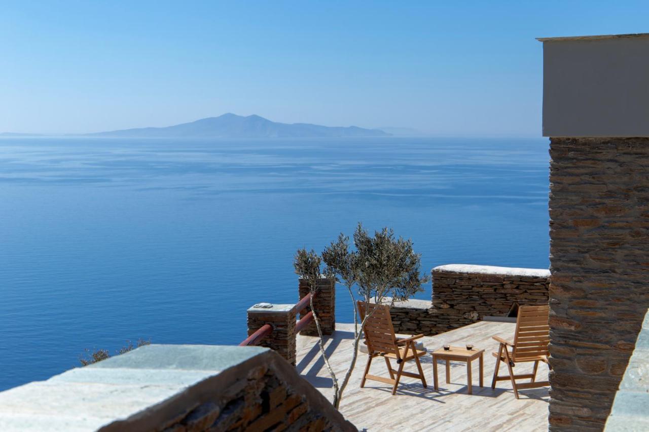Acron Andros - Luxury Villa With Private Pool Korthio Exterior foto
